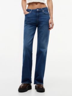 Sophie Low Rise Straight Whiskered Jeans — Blue 2