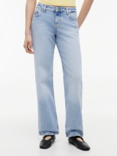 Sophie Low Rise Straight Faded Jeans — Blue 2