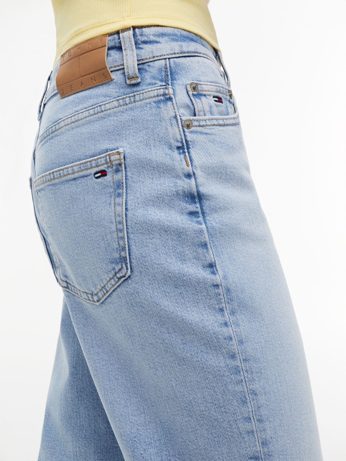 Sophie Low Rise Straight Faded Jeans — Blue