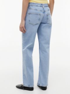 Sophie Low Rise Straight Faded Jeans — Blue 4