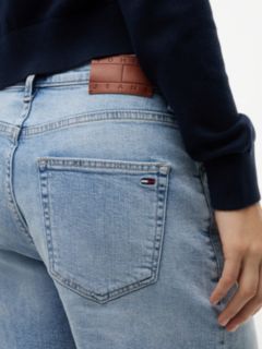 Mom Whiskered Denim Shorts — Blue 3