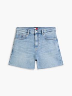 Mom Whiskered Denim Shorts — Blue 5