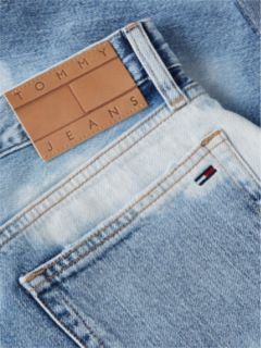 Tie-Dye Bleached Denim Shorts — Blue 6
