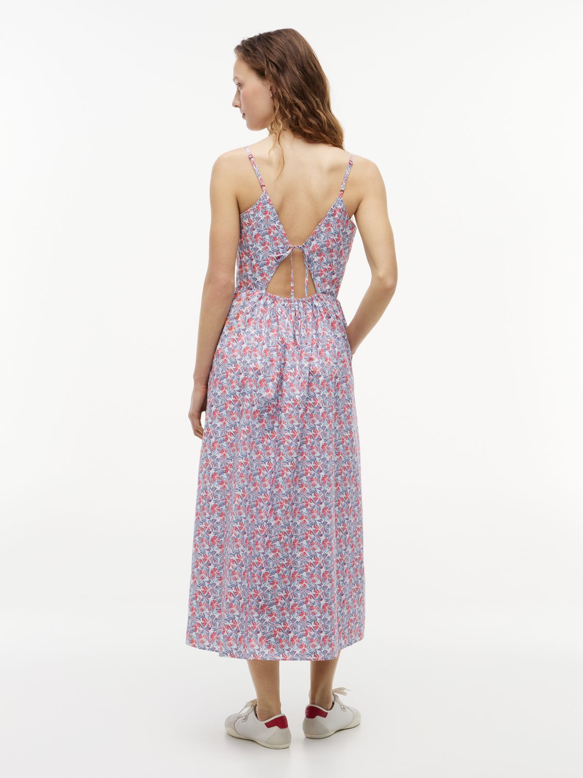 Crinkle Poplin Strap Maxi Dress — Multi