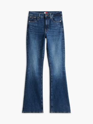 jean bootcut sylvia taille haute denim pour femmes tommy jeans