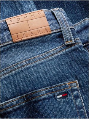 jean bootcut sylvia taille haute denim pour femmes tommy jeans