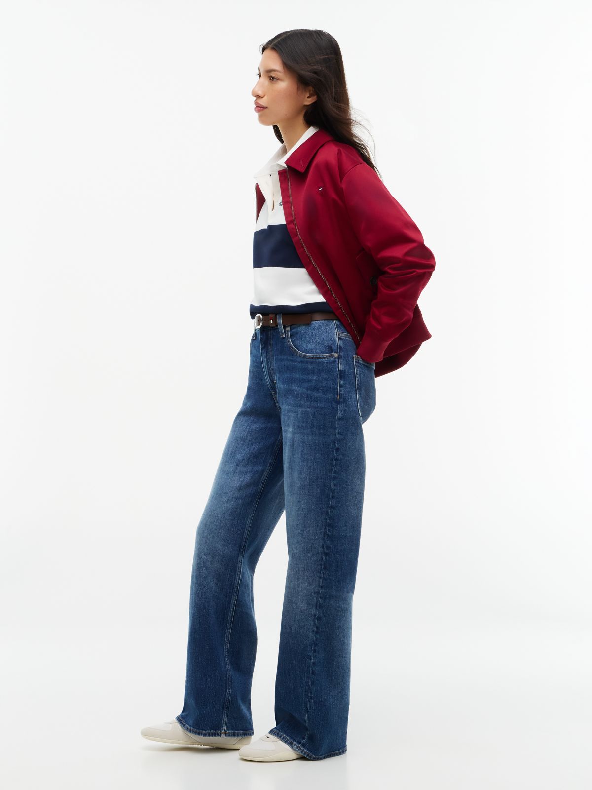 Mia Mid Rise Relaxed Straight Jeans — Denim