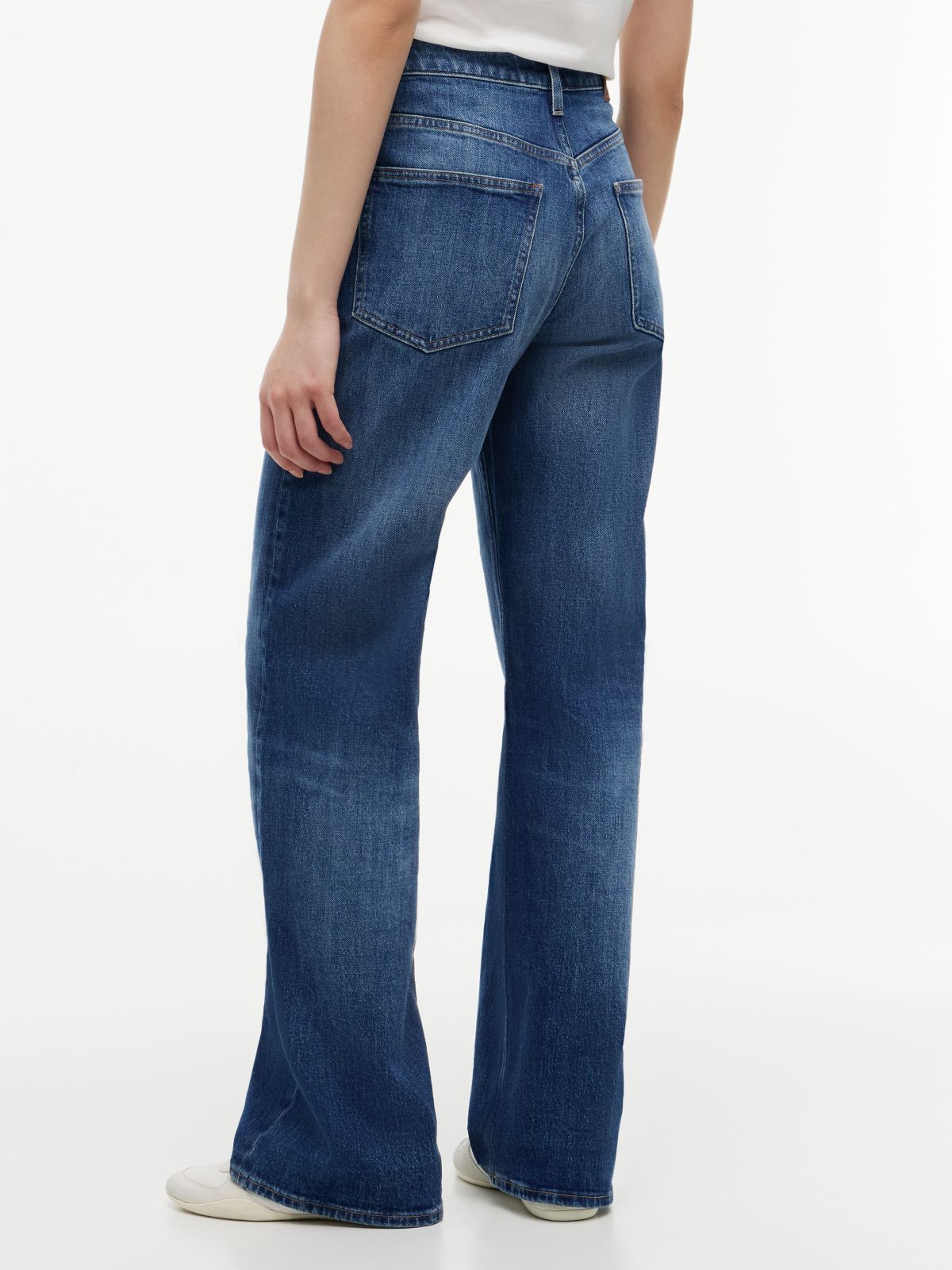 Mia Mid Rise Relaxed Straight Jeans — Denim