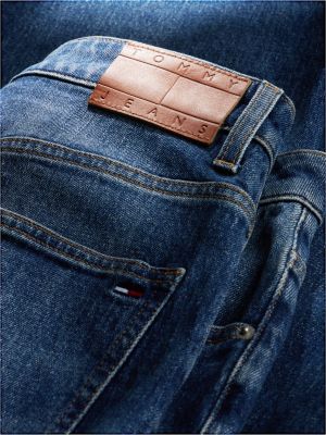 blue mia mid rise relaxed straight jeans for women tommy jeans
