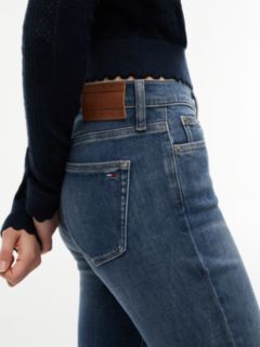 Nora Mid Rise Skinny Whiskered Jeans — Blue 3