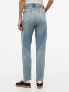 Mom High Rise Tapered Jeans — Blue 4