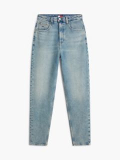 Mom High Rise Tapered Jeans — Blue 5