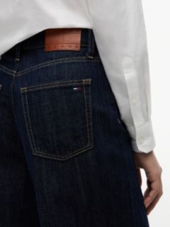 Claire High Rise Wide Jeans With Linen — Blue 3