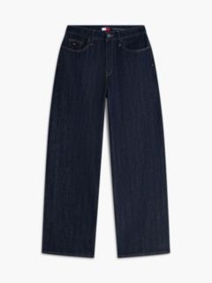 Claire High Rise Wide Jeans With Linen — Blue 5