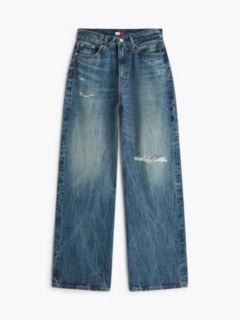 Claire High Rise Wide Distressed Jeans — Blue 5