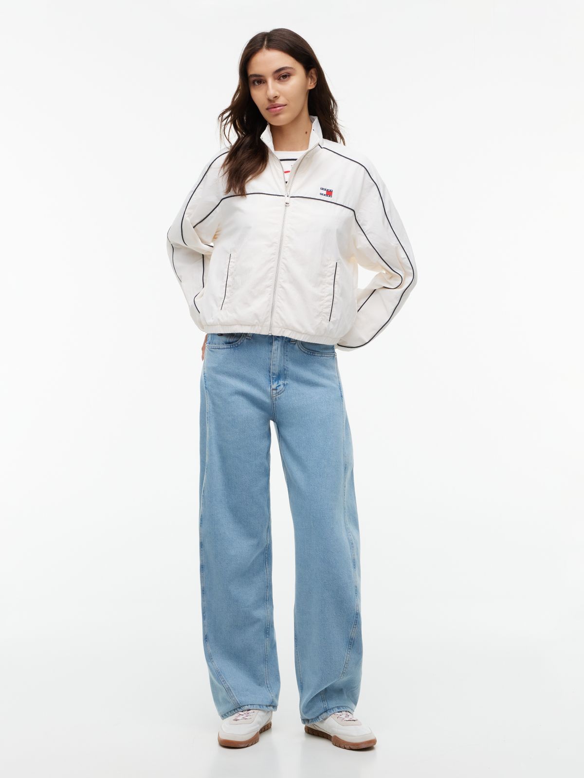 Ella High Rise Barrel Twisted Seam Jeans — Blue