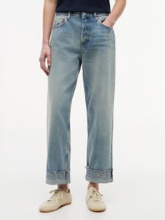 Layla High Rise Straight Selvedge Jeans — Blue 2
