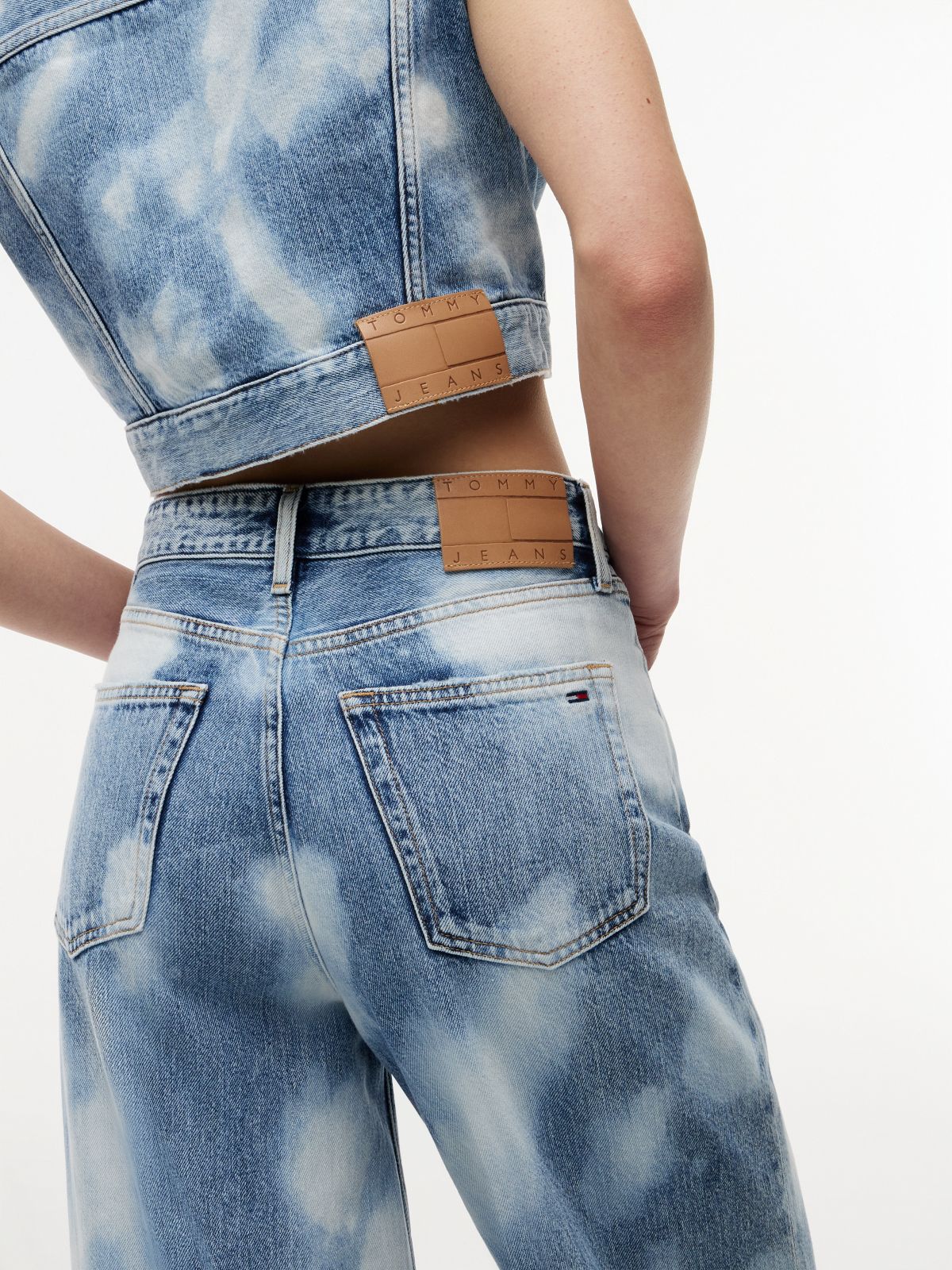 Claire High Rise Wide Tie-Dye Jeans — Blue