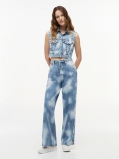 Claire High Rise Wide Tie-Dye Jeans — Blue 1