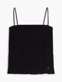 Smock Slim Strap Top — Black 5