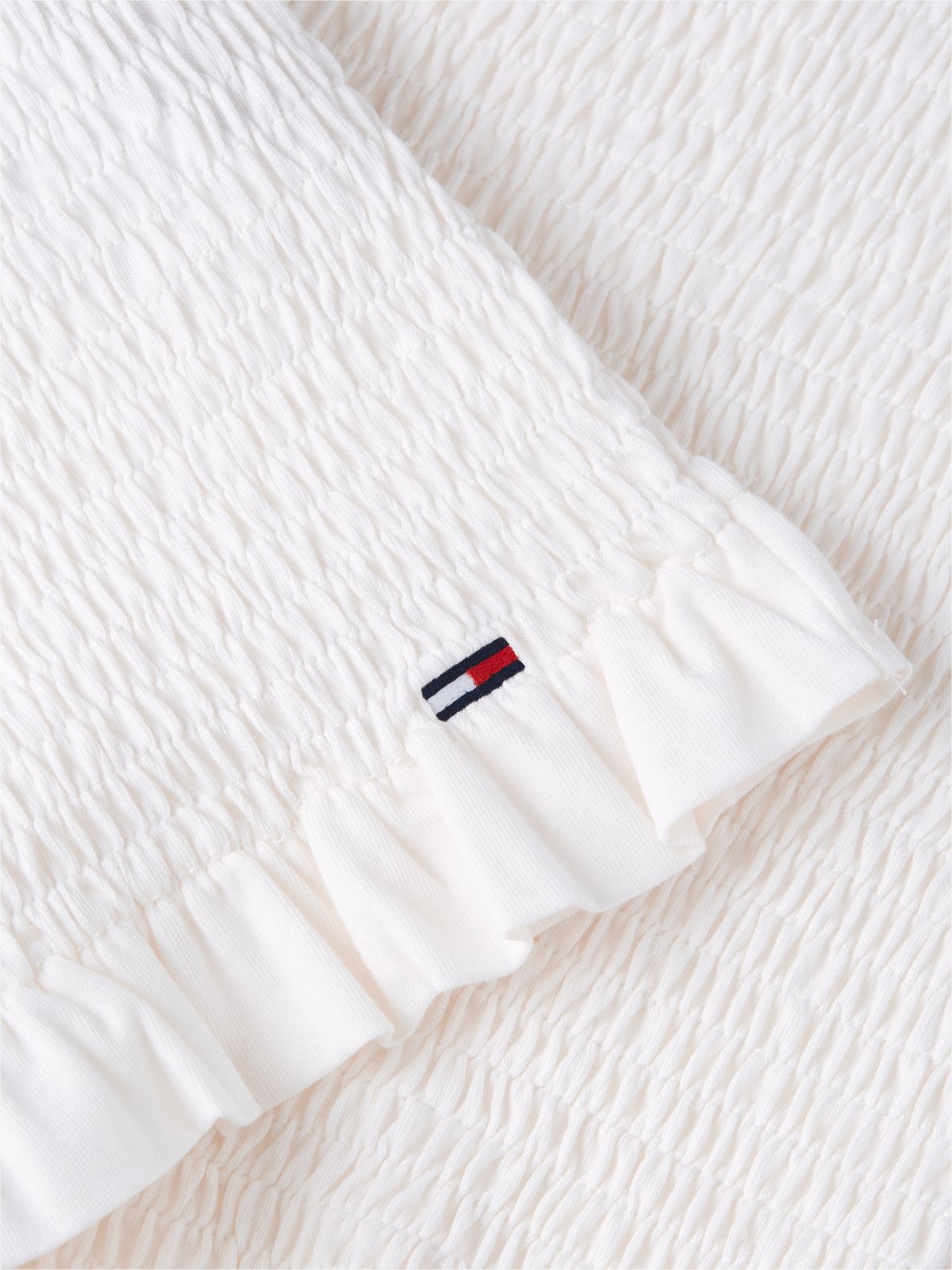 Smock Slim Strap Top — White