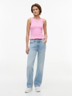 Smock Slim Tank Top — Pink 2