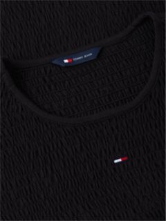 Smock Flag Embroidery Slim T-Shirt — Black 6