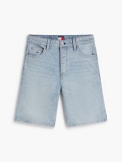 Relaxed Denim Bermuda Shorts — Blue 5