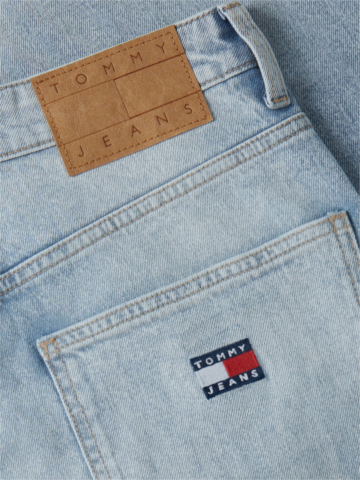 Relaxed Denim Bermuda Shorts — Blue