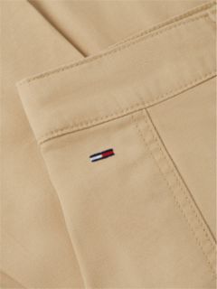 Washed Canvas Pleated Mini Skirt — Beige 6