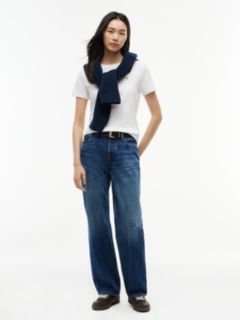 Sophie Low Rise Straight Distressed Jeans — Denim 2