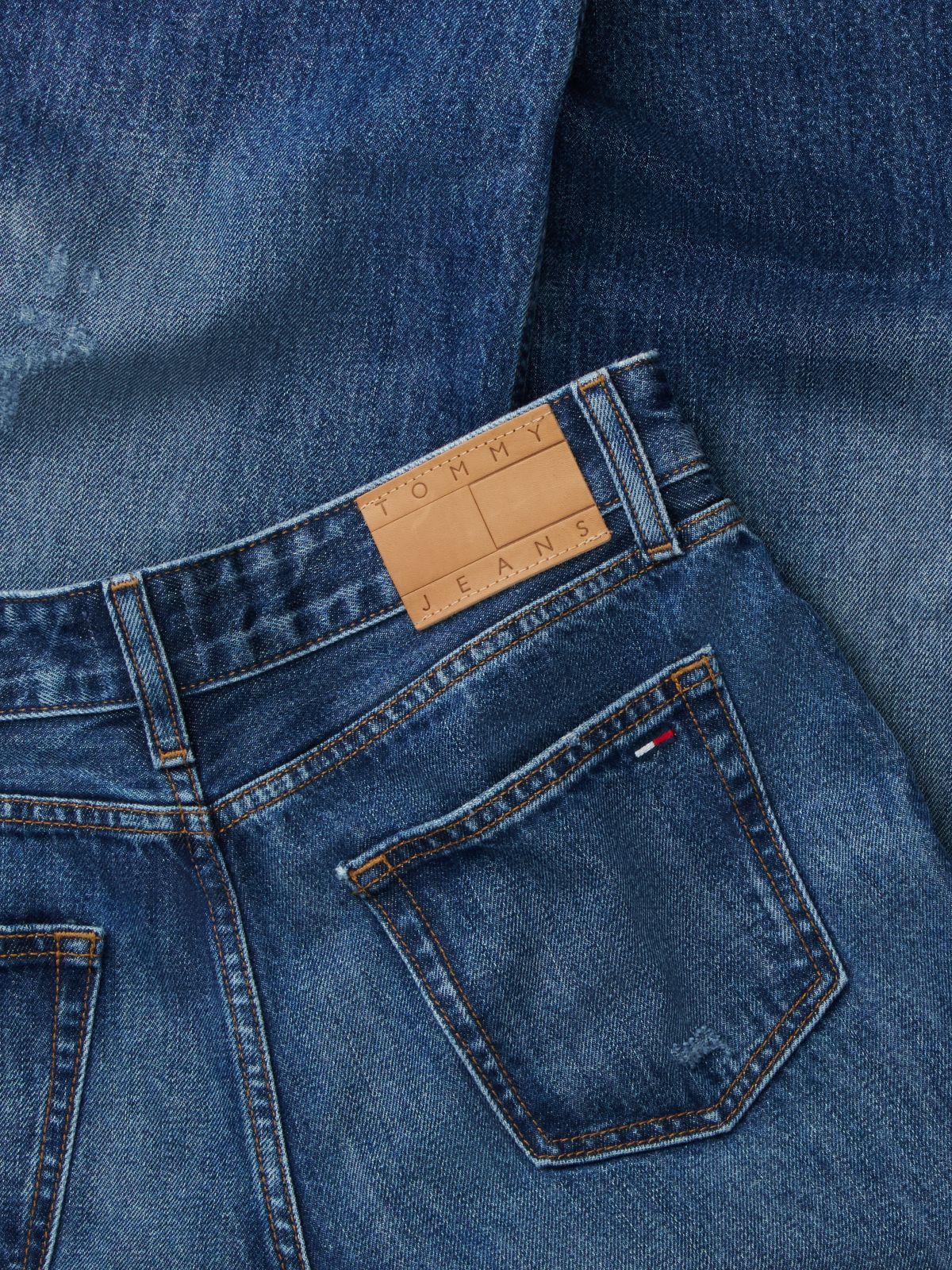Sophie Low Rise Straight Distressed Jeans — Denim