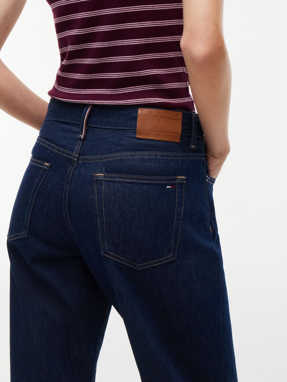Kira Selvedge Mid Rise Straight Jeans — Denim