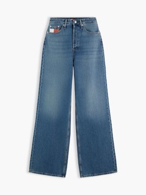 denim claire high rise wide pocket jeans for women tommy jeans