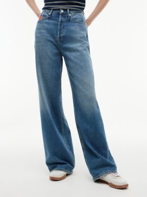 denim claire high rise wide pocket jeans for women tommy jeans