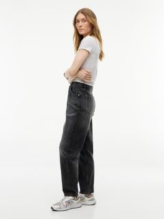 Mom High Rise Tapered Black Jeans — Denim 3