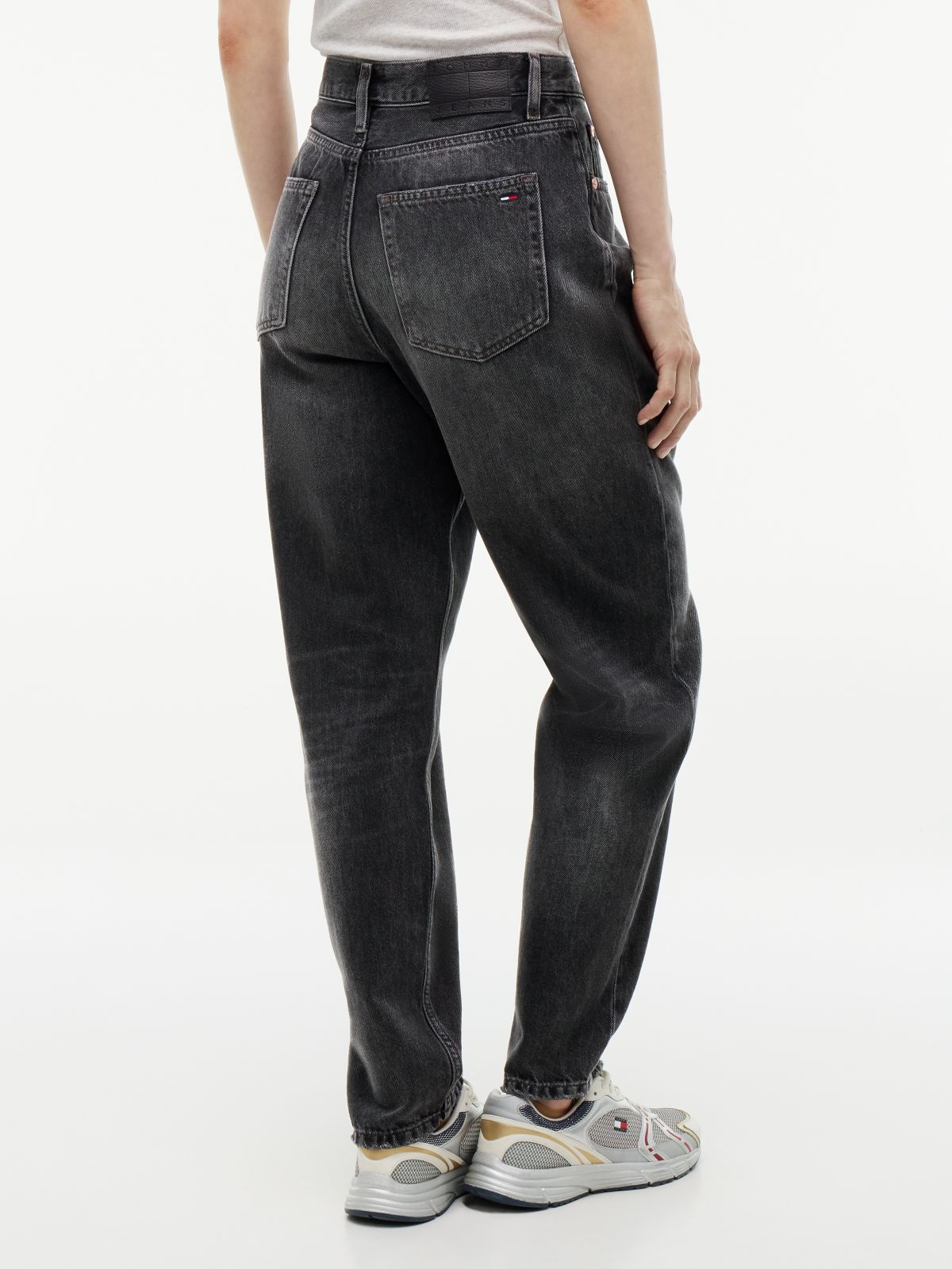 Mom High Rise Tapered Black Jeans — Denim