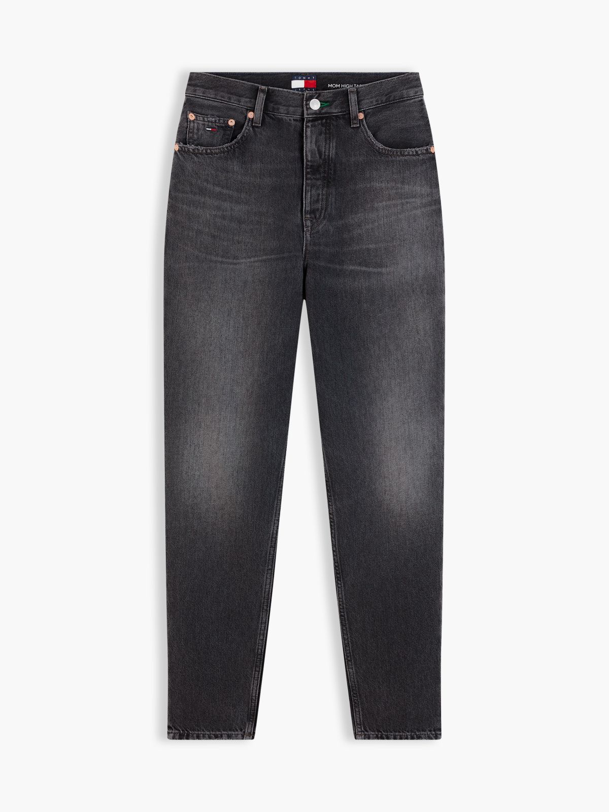 Mom High Rise Tapered Black Jeans — Denim
