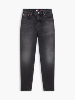 Mom High Rise Tapered Black Jeans — Denim 7