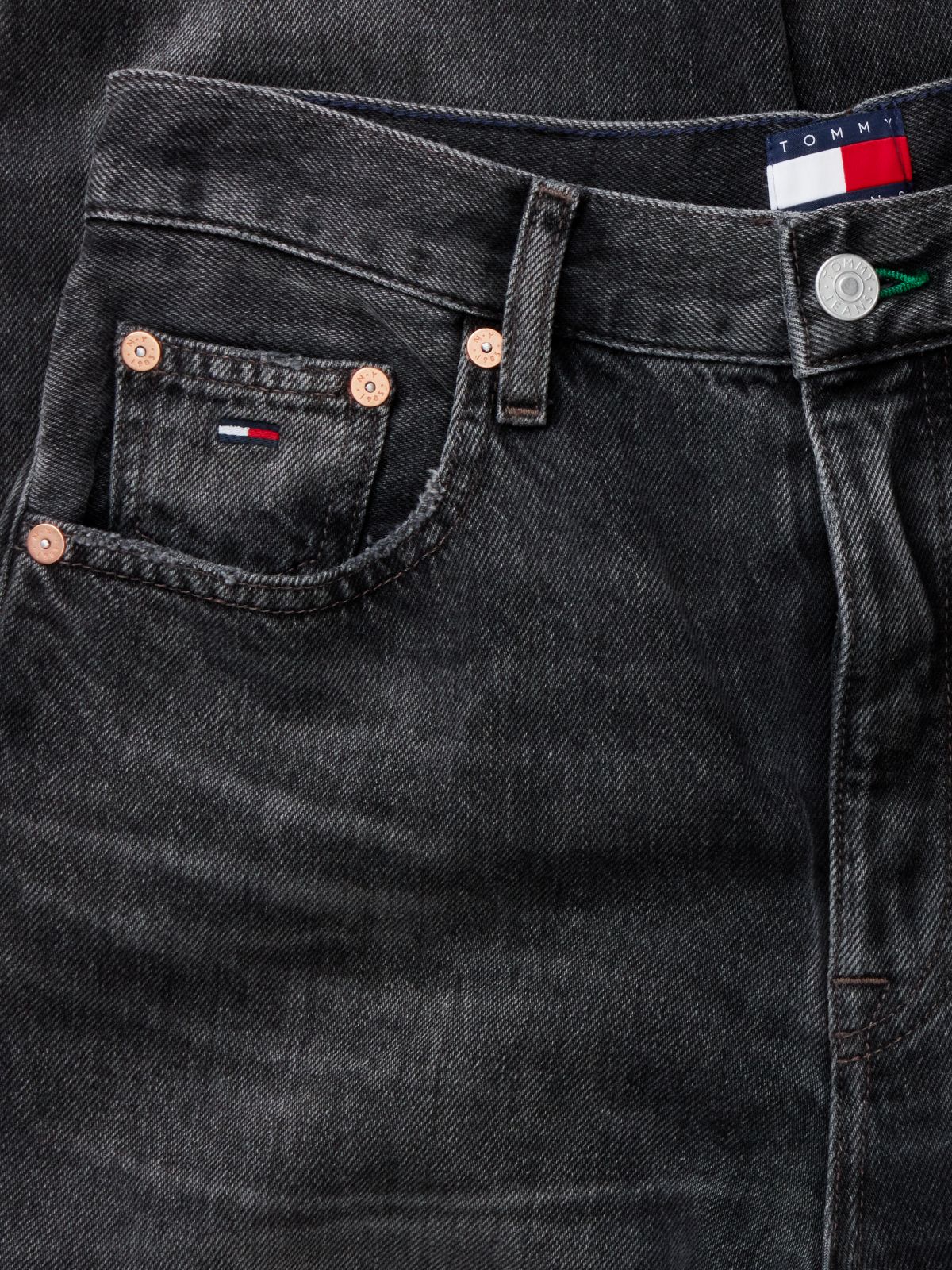 Mom High Rise Tapered Black Jeans — Denim