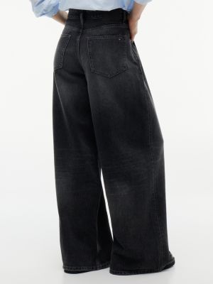 denim charlie mid rise loose black jeans for women tommy jeans