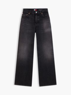 Charlie Mid Rise Loose Black Jeans — Denim 7