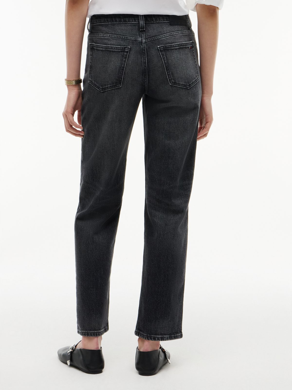 Sophie Low Rise Straight Black Jeans — Denim