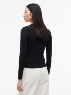 Classic Logo Slim Long Sleeve T-Shirt — Black 4
