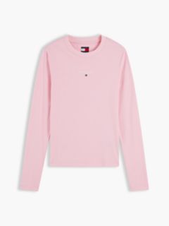 Classic Logo Slim Long Sleeve T-Shirt — Pink 5