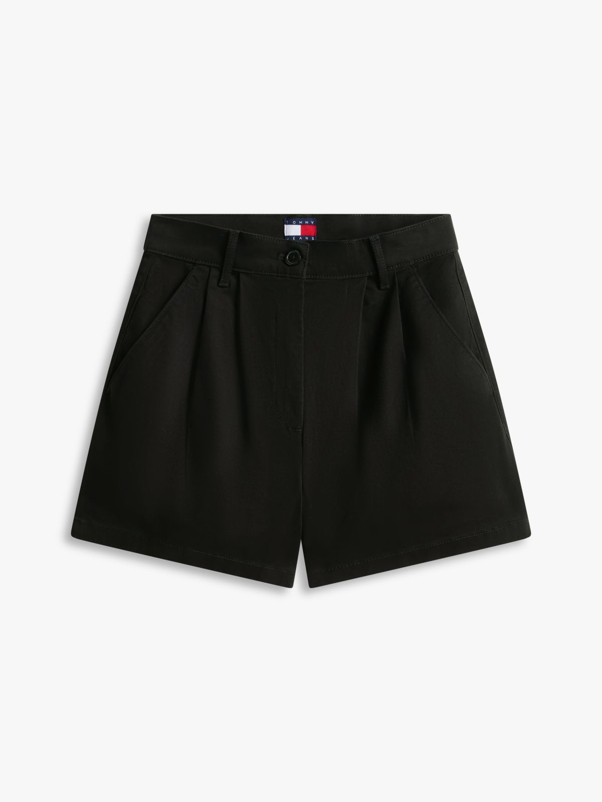 Claire High Rise Wide Leg Pleated Shorts — Black