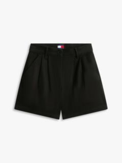 Claire High Rise Wide Leg Pleated Shorts — Black 5