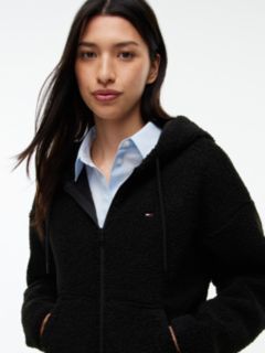 Teddy Fleece Zip-Thru Hoody — Black 3