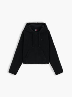 Teddy Fleece Zip-Thru Hoody — Black 5