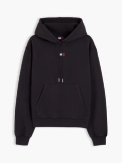 Tommy Badge Relaxed Drawstring Hoody — Black 5